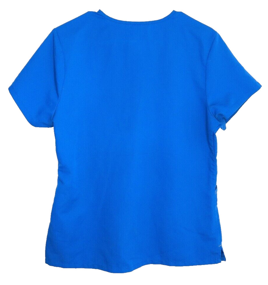 Figs Bright Blue Scrub Shirt - Top Size Medium Threads to Threads Soft Fabric