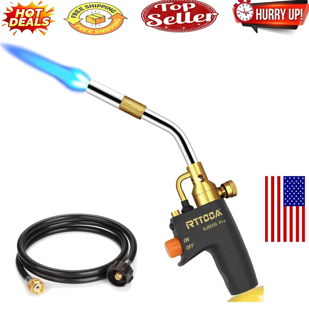 High-Performance Adjustable Propane Torch Kit with Self-Ignition