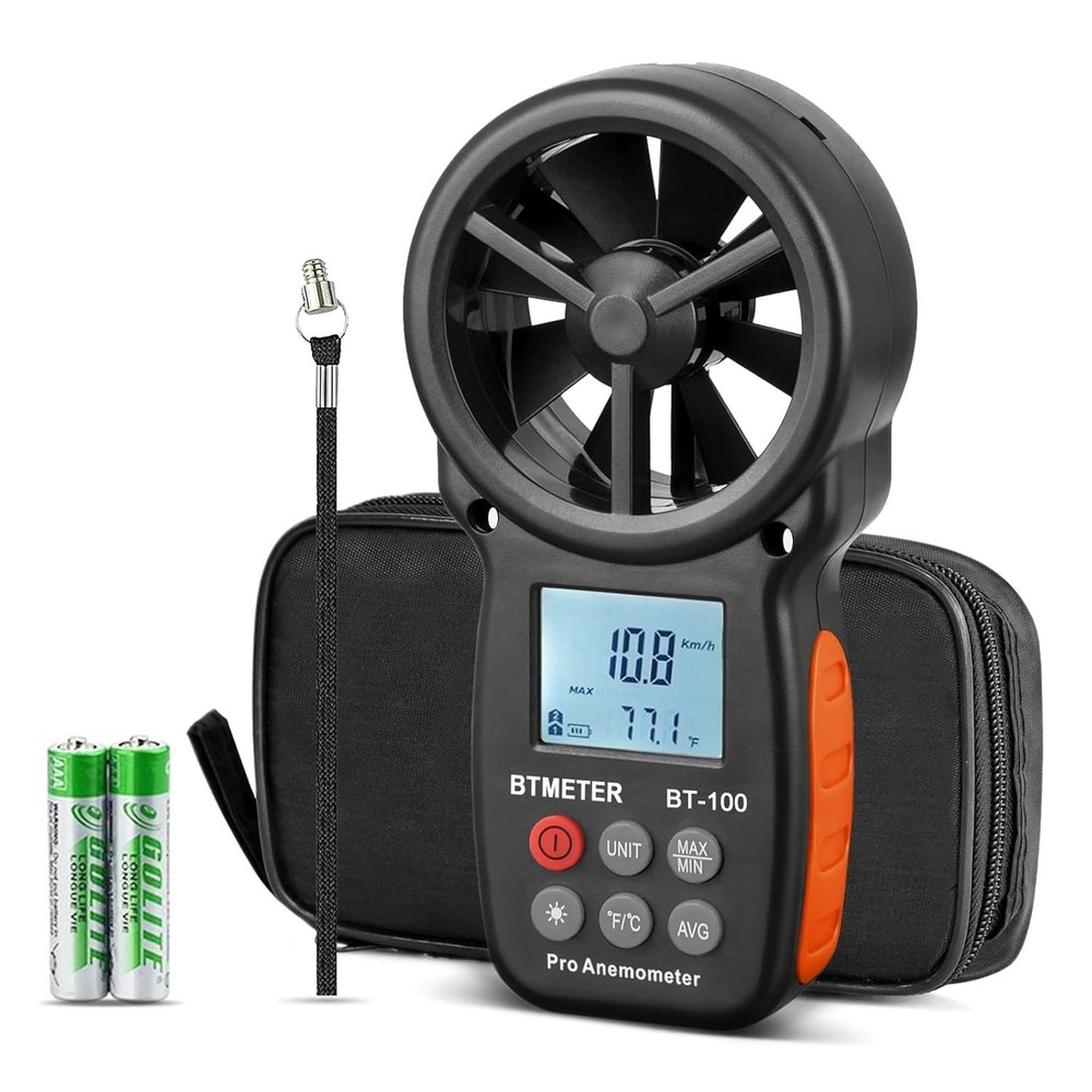 User-Friendly Anemometer for Home Use with Temperature Measurement Features