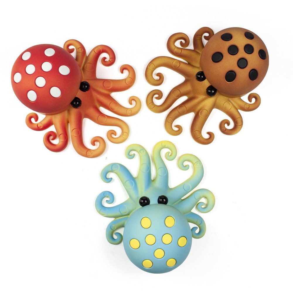 Cute Octopus Shape Herb Grinder, 4-Layer Durable Manual Metal Spice Crusher gift