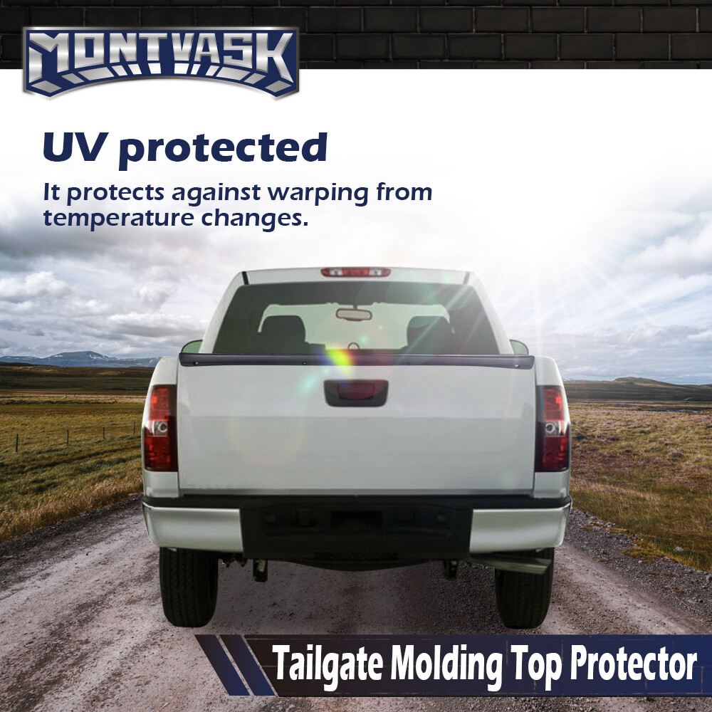 Fit For 99-06 Silverado Sierra Protector Tailgate Molding Cap Textured Black
