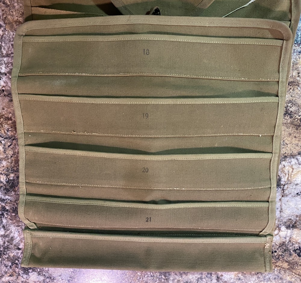 WWII US Tool Roll For Blacksmiths Set No 1-1942-Various Bits & Tools