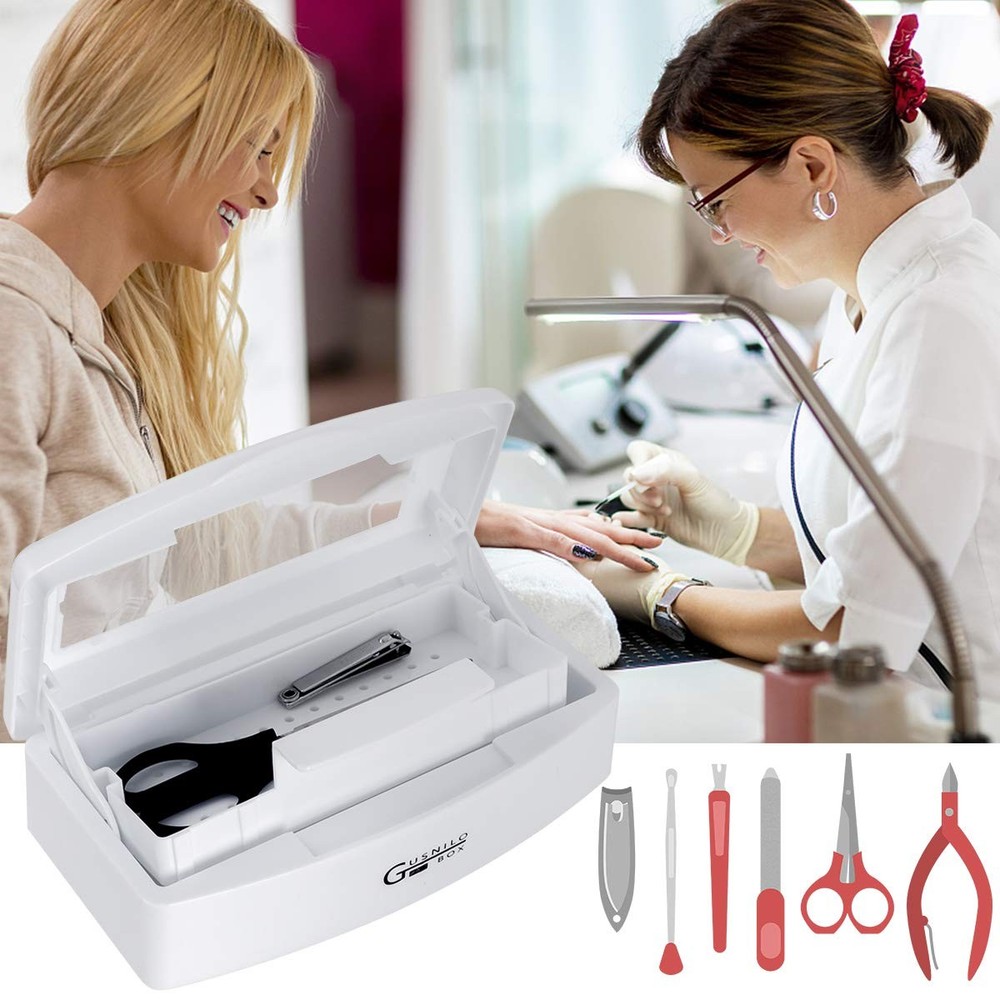 Sanitizing Tray - Disinfectant Container Nail Tool Sterilizer Box Plastic San...