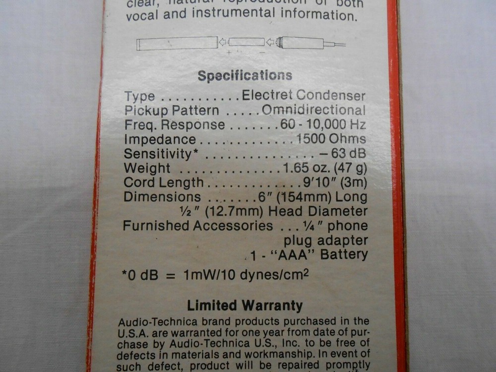 Audio-Technica Omnidirectional Electret Condenser Microphone (AT9000)