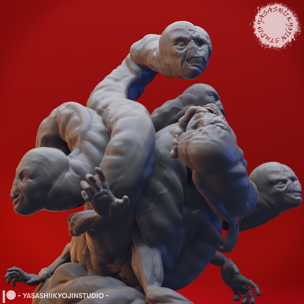 False Hydra - 32/54mm Miniature for Tabletop RPGs (DnD, D&D, Frostgrave)