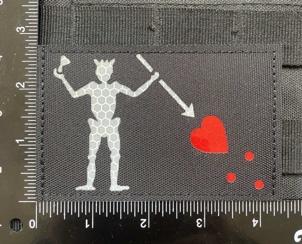 Blackbeard Pirate navy Seal DEVGRU Tactical morale IR Patch Hook Loop 4.4”