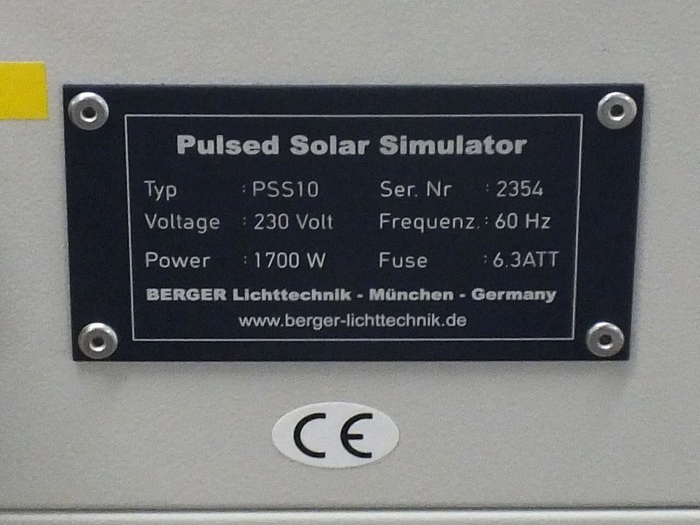 Berger PSS 10 Pulsed Solar Simulator Panel / Cell Testing - Spare Power Supply