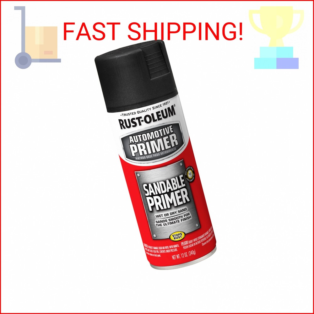 Automotive Sandable Primer Spray - 12 oz, Black