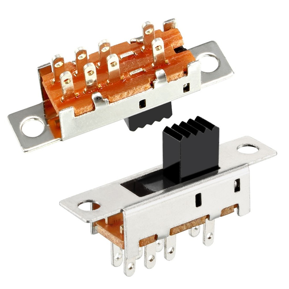 5pcs 3mm Vertical Slide Switch SPDT 8 Terminals PCB Panel Hitch