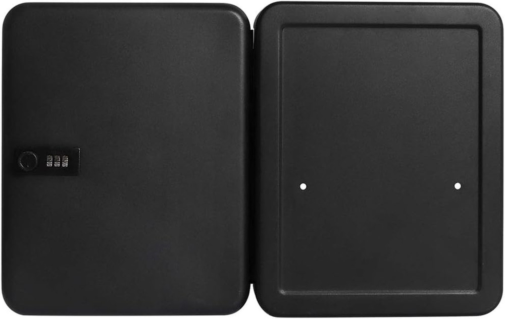 Wall Mount Key Storage Box with Code, Locking Key Cabinet Security, 48 Key Hooks