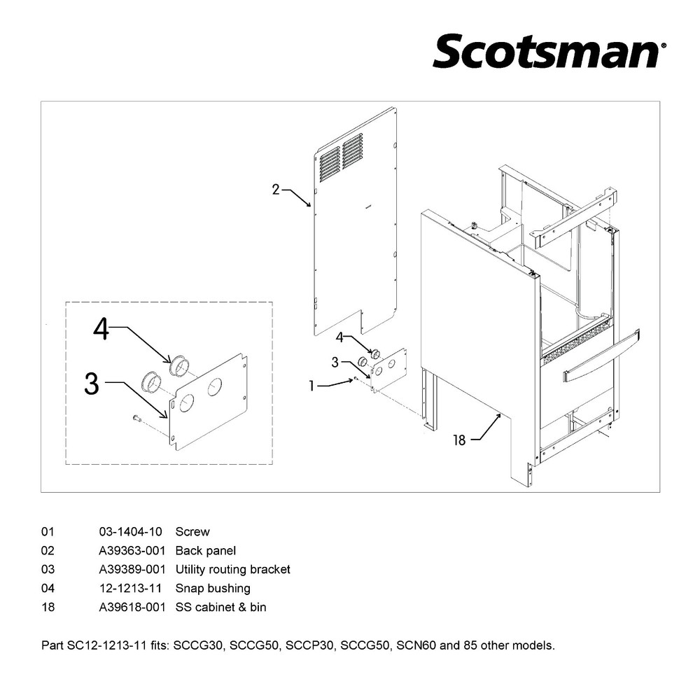 Scotsman 12-1213-11 Snap Bushing