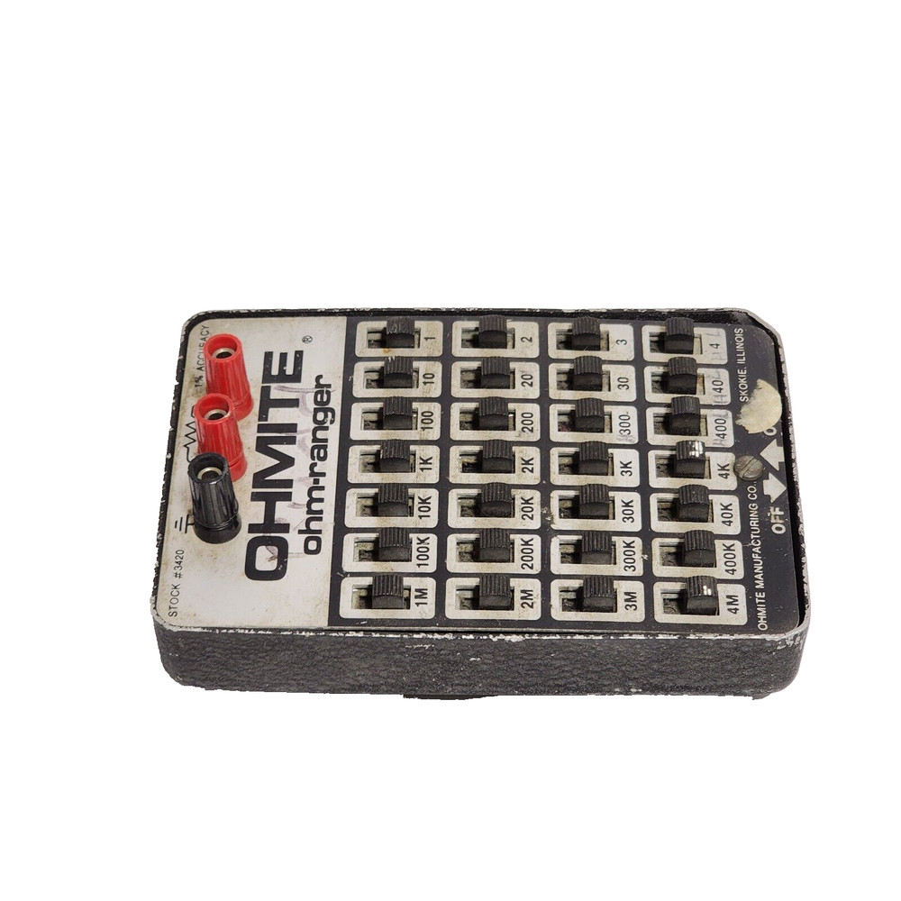 OHM-RANGER OHMITE 3420 0.5 WATTS USED.