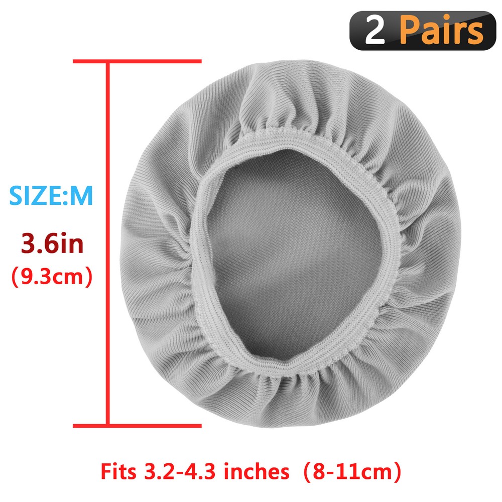 Geekria 2 Pairs Washable Headphone Covers (M / Grey)