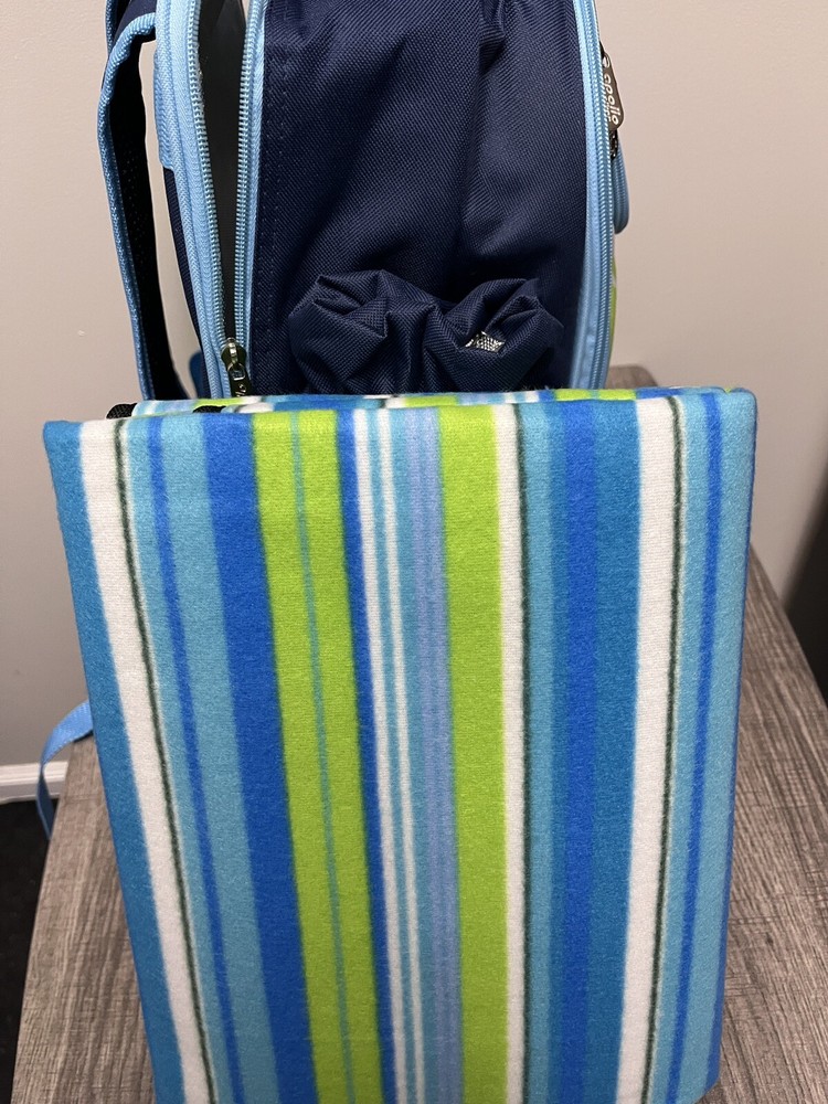 Apollo Cooler Picnic Backpack for 4 Blue Green
