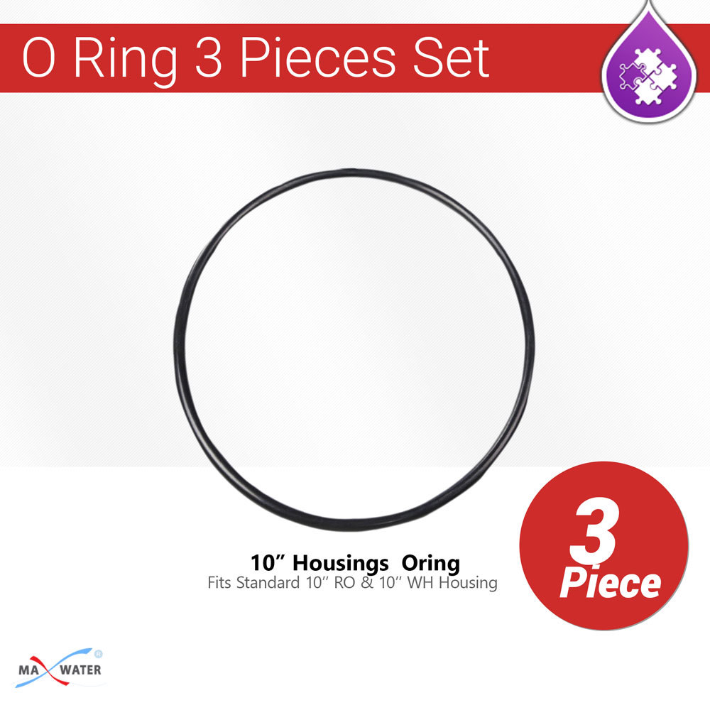 3 Pcs Standard 10" Housing single O Ring type for Max Water Whole House RO units
