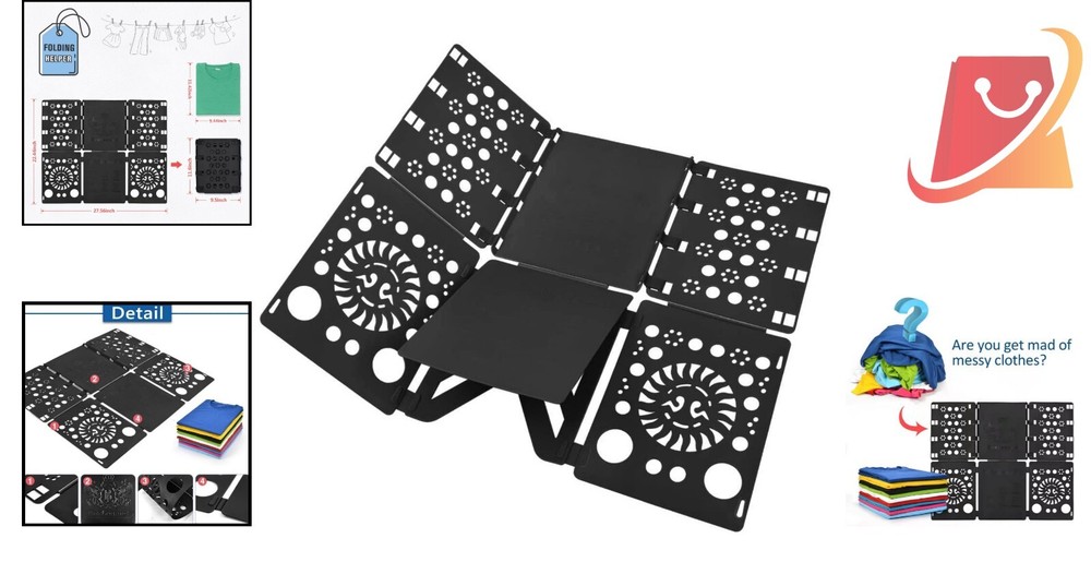 Shirt Folding Board Plastic Laundry Folder for T-Shirts Clothes Storage