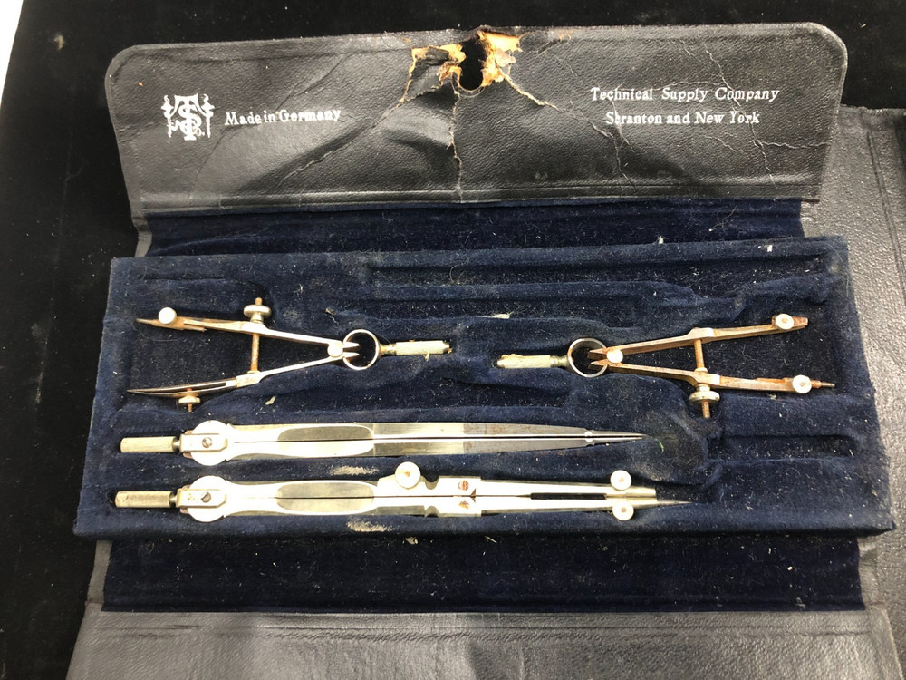 Vintage - - Precision Drafting Two Sets - Germany - - Padded Case