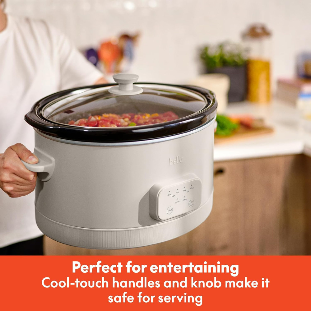 6.0 Qt Programmable Slow Cooker, Ceramic Nonstick Coating, Adjustable Temperatur