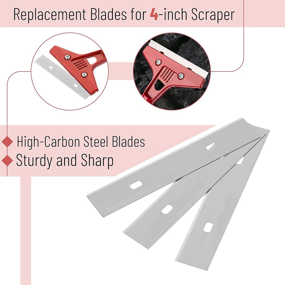 Bates- Replacement Scraper Blades, 4 Inch, 30 Pcs, 30 Pcs