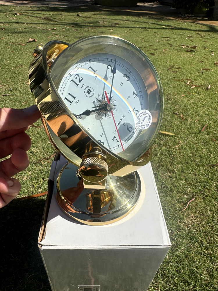 Brass Nautical Desktop Clock