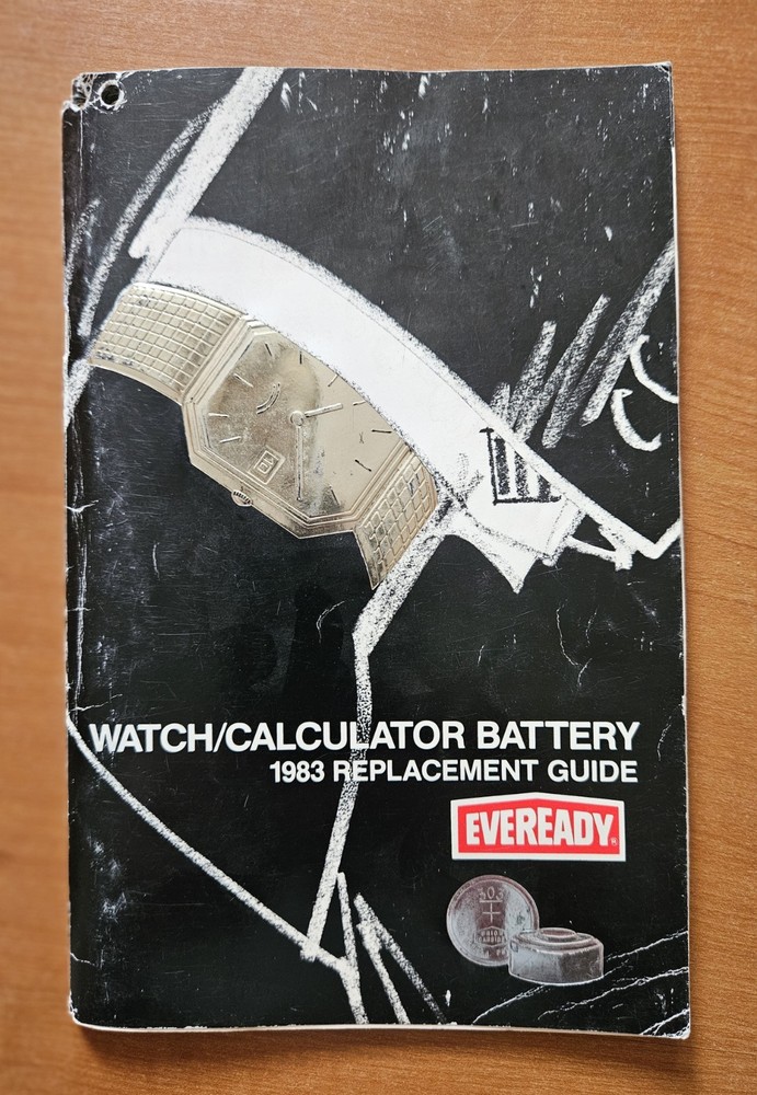 Eveready Watch/Calculator Battery 1983 Replacement Guide