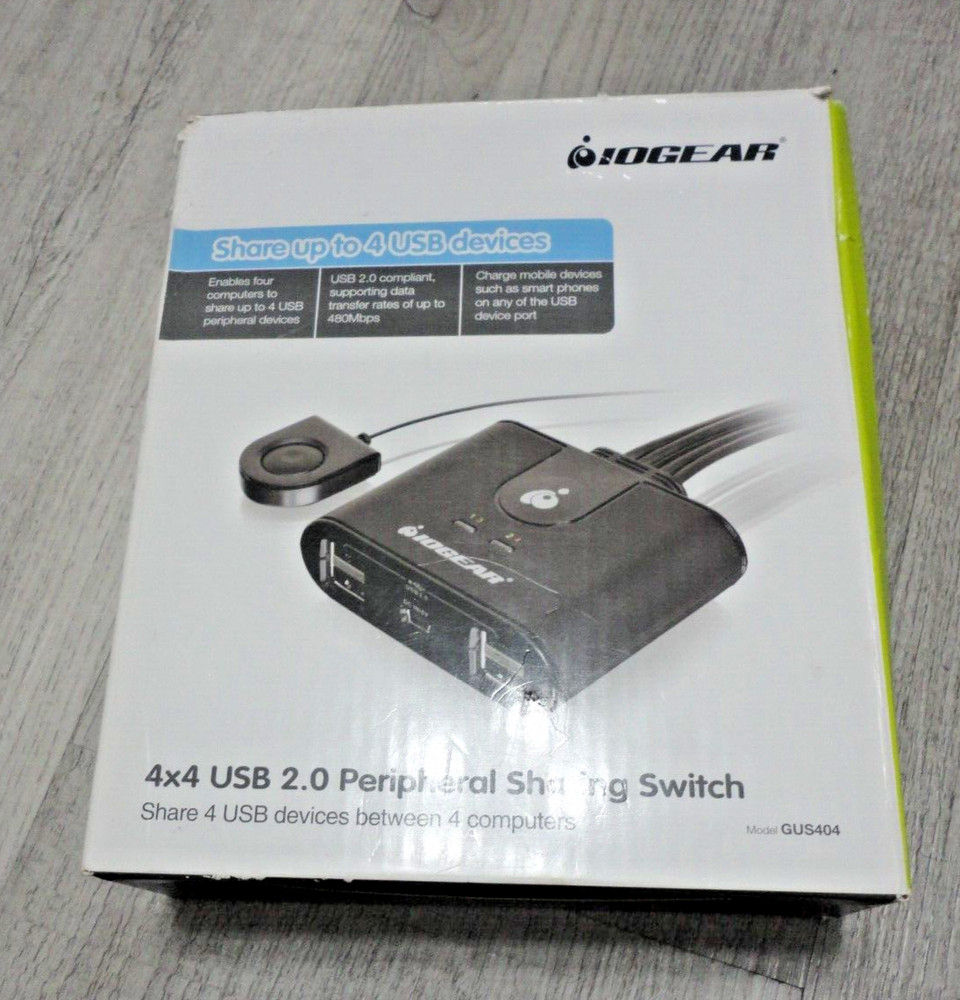 IOGEAR 4x4 USB 2.0 Peripheral Sharing Switch