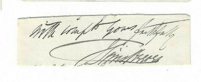 John Sims Reeves Signed Clip / Autographed Opera Singer