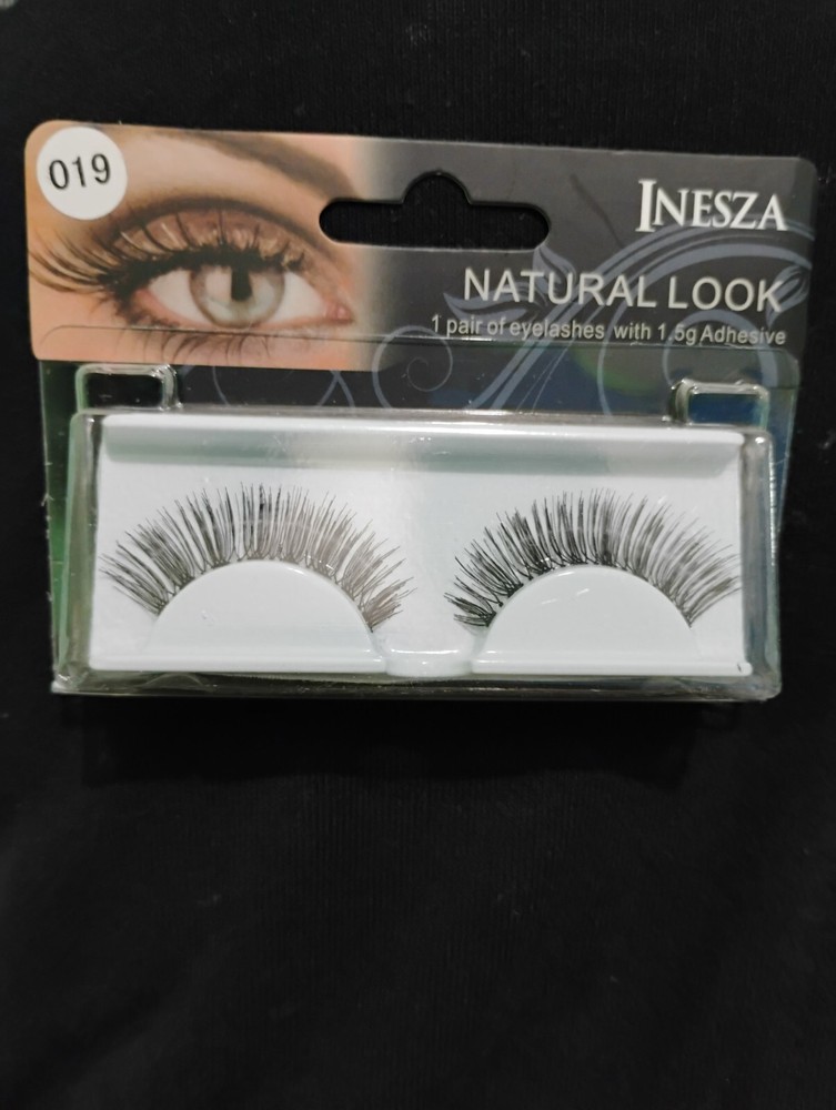 INESZA Eyelashes - Natural Look - With Adhesive