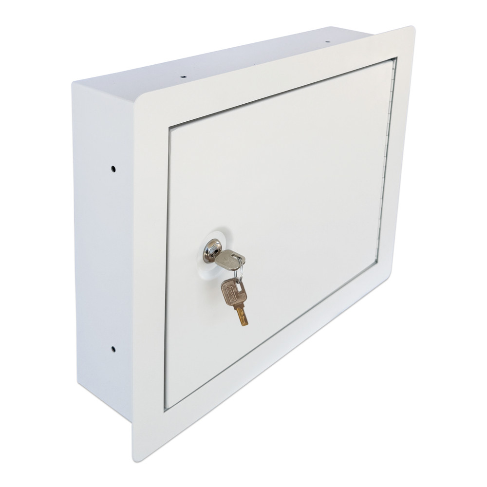 Heavy-Duty In-Wall Safe with Key Lock for Secure Storage, Wall Safe Box