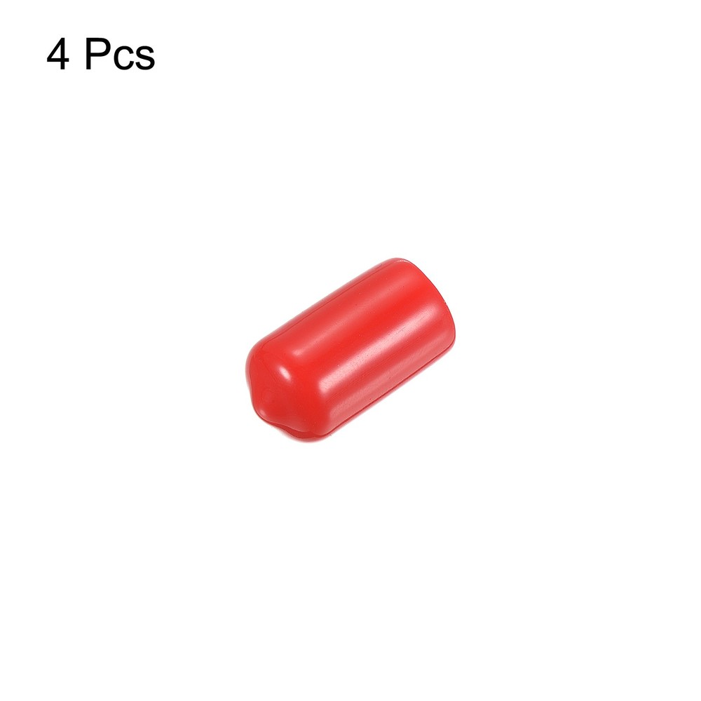 12mm Billiard Tip Cover, 4pcs Rubber Billiard Tool, Red