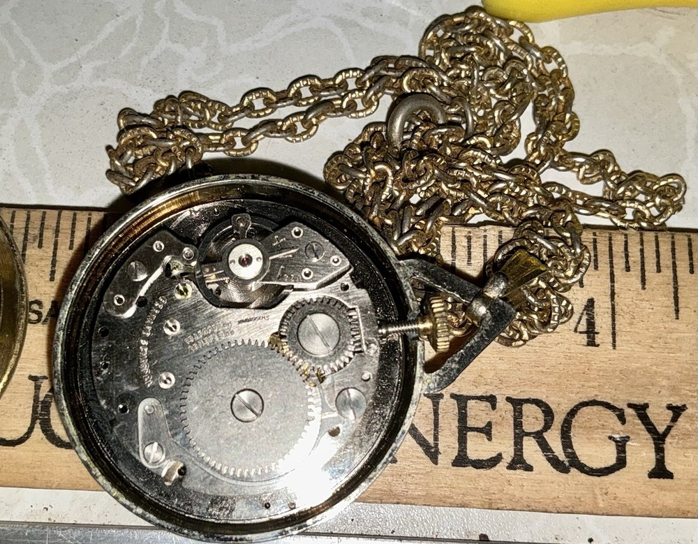 Vintage Webster Pocket Watch With Chain Runs
