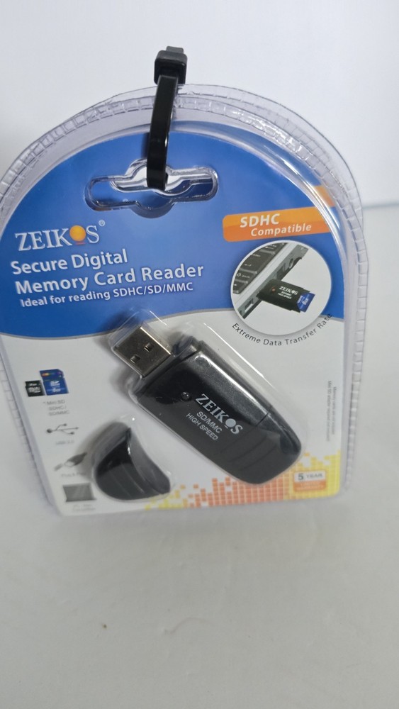 (3) Zeikos Secure Digital Memory Card Reader SDHC Compatible