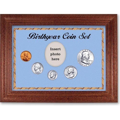 1960 Birthyear Coin Gift Set Cherry Frame