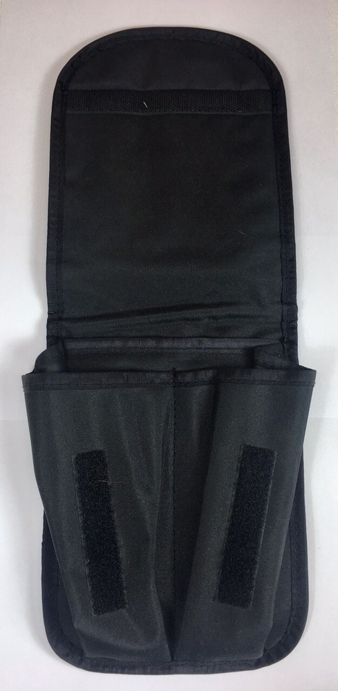 Black Rugged Pouch with Hook and Loop Closure