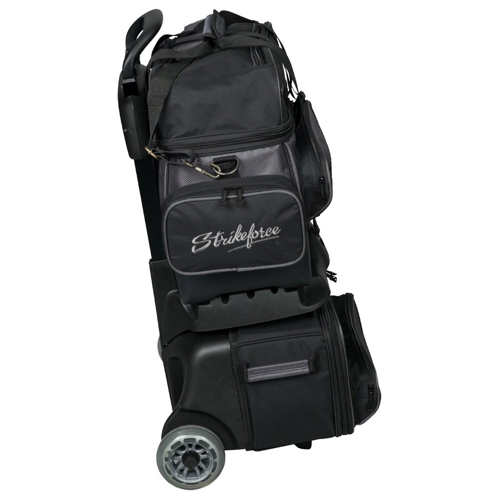KR Strikeforce Konvoy Black/Carbon 4-Ball Bowling Roller Bag
