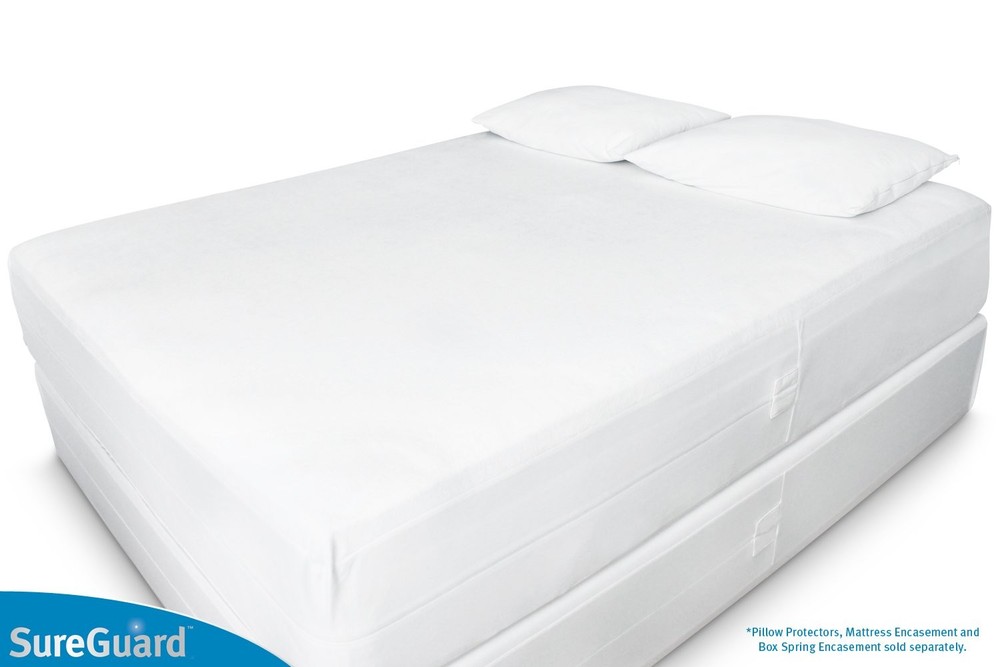 Queen (13-16 in. Deep) SureGuard Mattress Deep), White