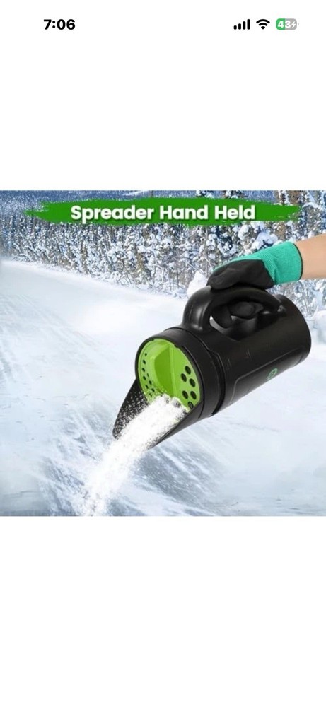 Adjustable Hand Spreader for Seed, Fertilizer