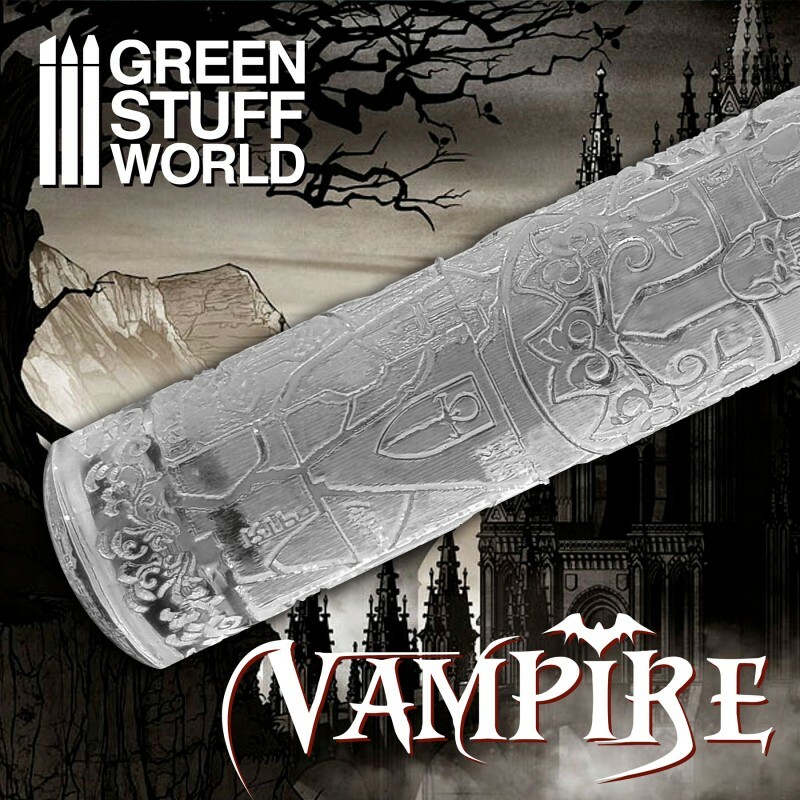 Rolling Pin Vampire Counts Texture Terrain Roller for Wargames & miniature bases