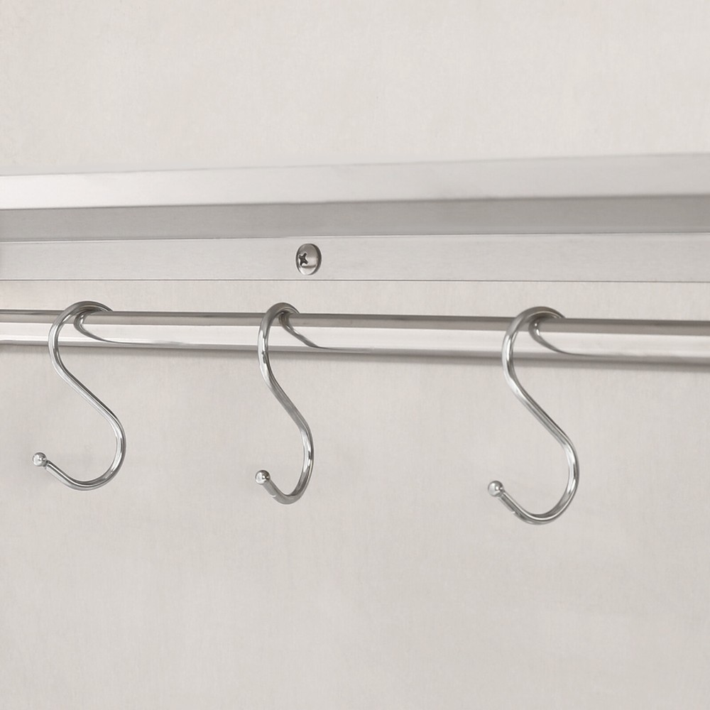 6-Hook Range Hood Backsplash Range Hood Wall Shield Splash Plate Stainless Steel