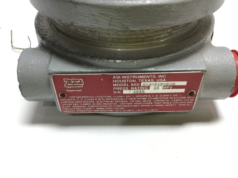  Killark HFC 0595 O2 Gas Sensor Detector Diffusion Transmitter