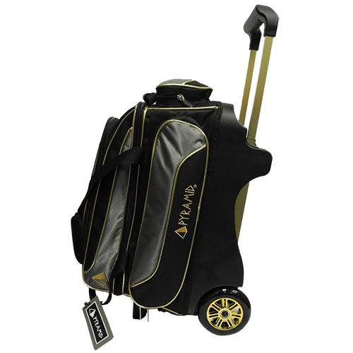 Pyramid 24K Deluxe Double Roller Black/Gold/Grey Bowling Bag