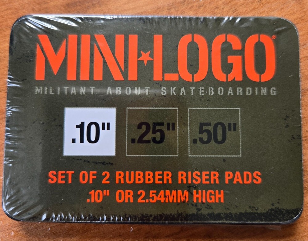 Mini Logo .10" Rubber Skateboard Riser Pads - 2 Pack