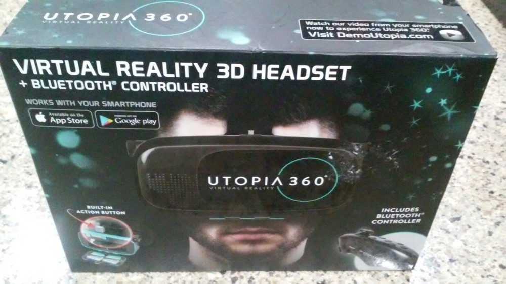 UTOPIA 360 VIRTUAL REALITY 3D HEADSET ETVRC V4-1216
