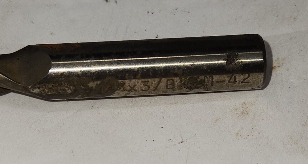 Spain M42 3-FLUTE 3/16x3/8" Single end mill EUC