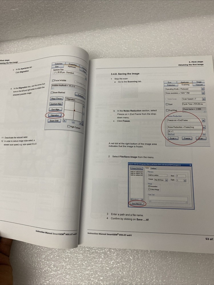 Zeus’s Software Manual Smart SEM V05.07 Operating Software For Scanning Electron