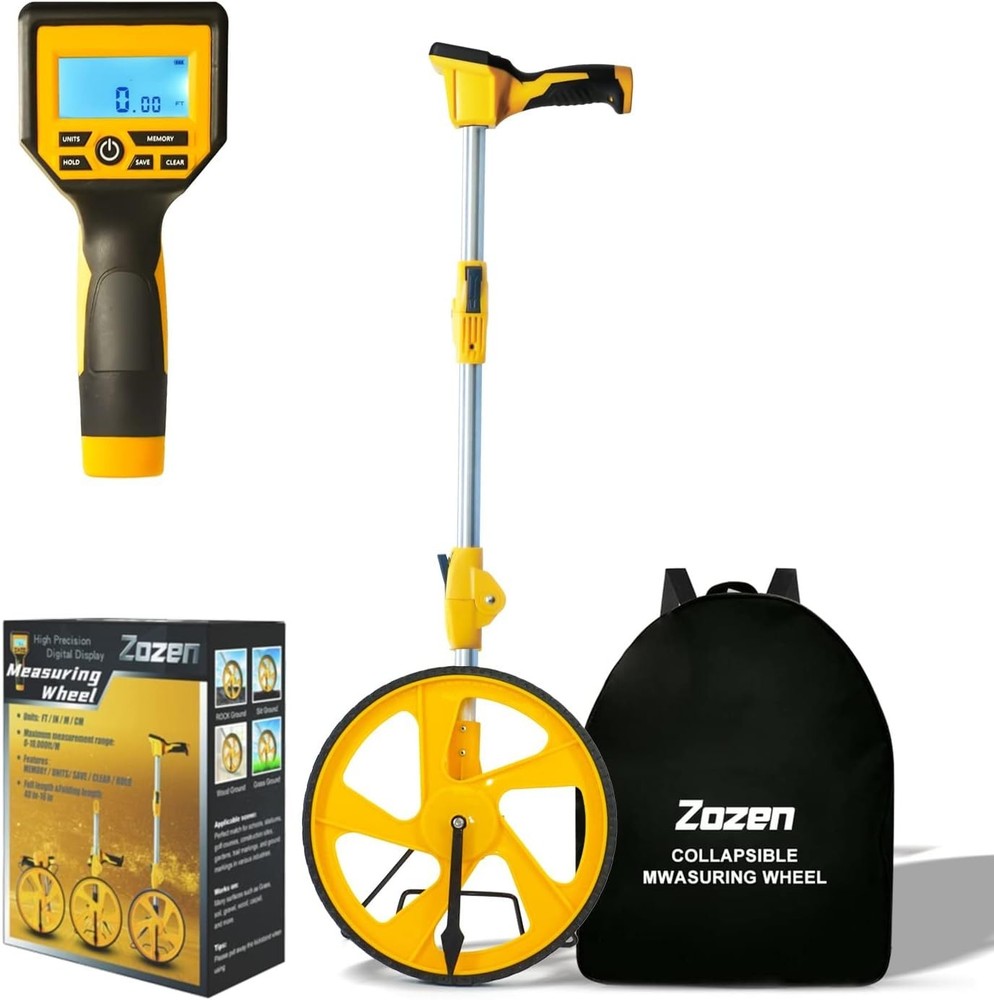 Precision Digital Measuring Wheel with Backlit Display - Foldable & Portable