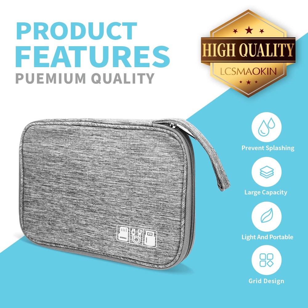 Electronics Organizer Travel Case,Electronic Storage Bag,Portable Waterproof ...
