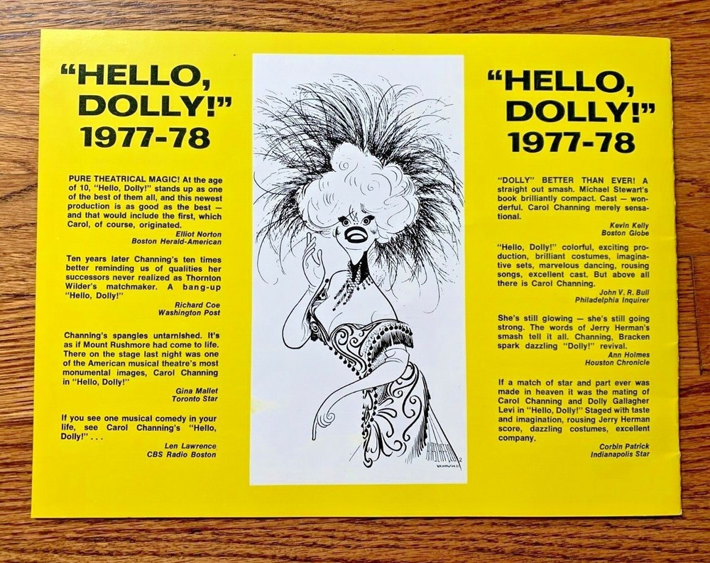 REDUCED!!! MINT !!!! VINTAGE!!! HELLO DOLLY BROADWAY PROGRAM