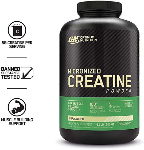 Optimum Nutrition Micronized Creatine Powder, 120 Servings