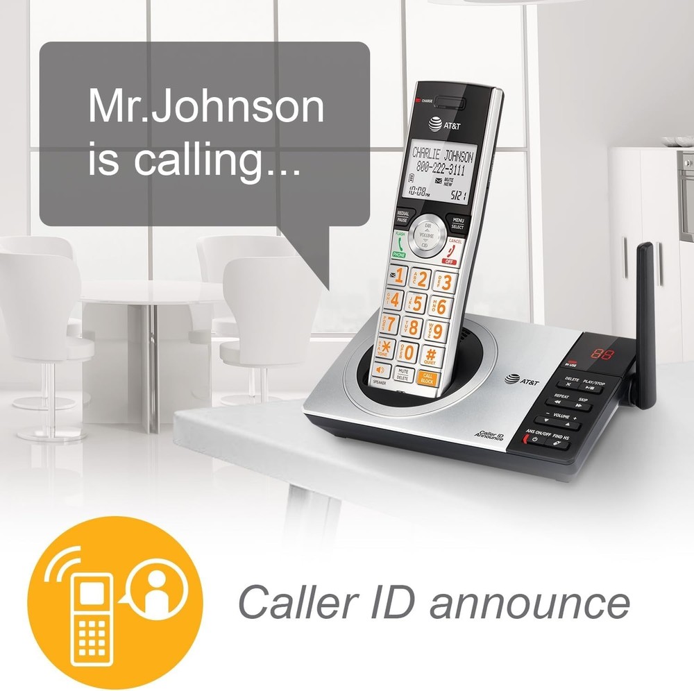 Long Range Cordless Phone with Digital Answering Machine